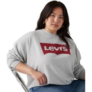 Levi's Graphic Everyday Crewneck Sweatshirt Heather Grey Starstruck Plus Size 3X